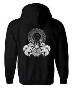 WOLF SKULL GEOMETRIC MOON HOODIE G07