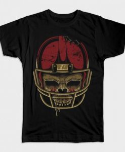 AMERICAN FOOTBALL SKULL T-SHIRT DN23