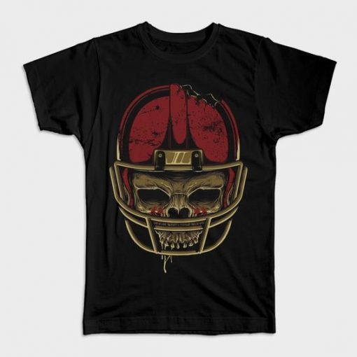 AMERICAN FOOTBALL SKULL T-SHIRT DN23