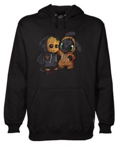 BABY GROOT AND TOOTHLESS HOODIE DN23