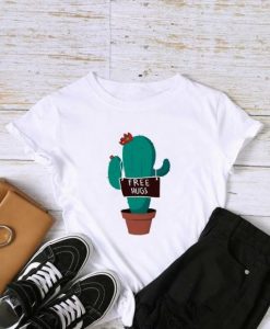 CACTUS AND LETTER GRAPHIC T-SHIRT DN23