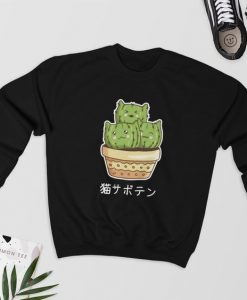 CAT CACTUS JAPANESE SWEATSHIRT RE23