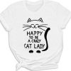 CRAZY CAT LADY T-SHIRT RE23