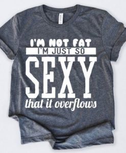 I AM NOT FAT I AM JUST SO SEXY THAT IT OVERFLOW T-SHIRT RE23