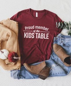 KIDS TABLE FALL FUNNY T-SHIRT RE23