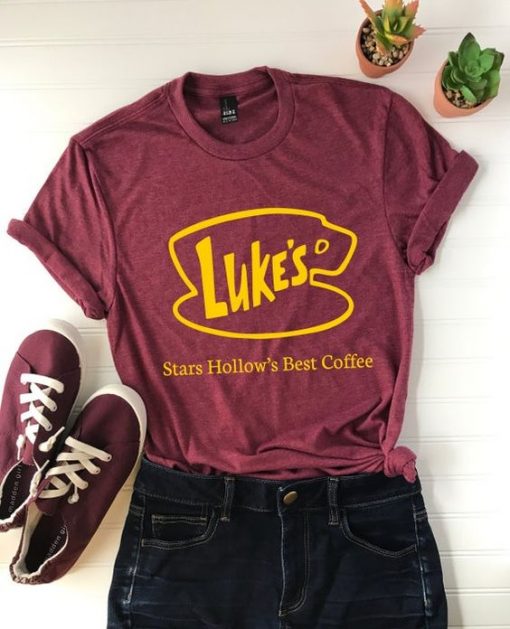 LUKES STARS HOLLOWS BEST COFFEE T-SHIRT RE23