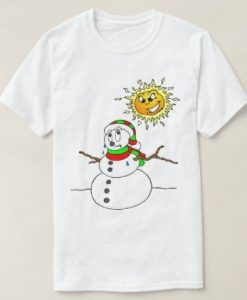 MELTING SNOWMAN SAY GOODBYE WINTER T-SHIRT RE23