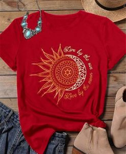 MOON AND SUN PRINTED T-SHIRT DN23