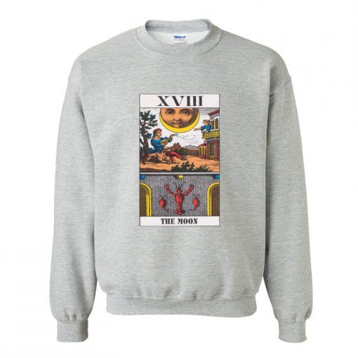 TAROT CARD THE MOON SWEATSHIRT RE23