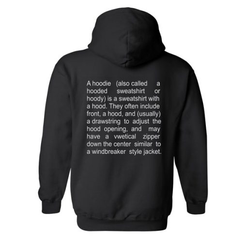 THE DESCRIPTION OF A HOODIE BACK DN23