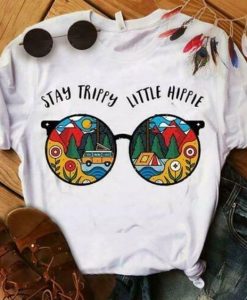 GLASSES STAY TRIPPY LITTLE HIPPIE LADIES T-SHIRT DNXRE