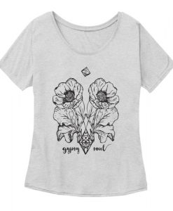 GYPSY SOUL FLOWER GEOMETRIC GRAPHIC T-SHIRT DNXRE