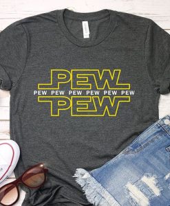 PEW PEW FUNNY SHOOTING SOUNDS T-SHIRT DNXRE