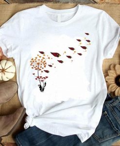 ANGRY BIRD FLOWER DANDELION T-SHIRT GG07