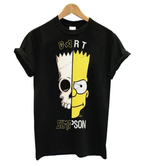 BART SIMPSON SKULL T-SHIRT GG37