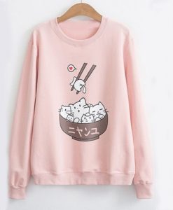 CAT IN BOWL SWEATSHIRT DR23