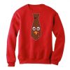 FUNNY THANKSGIVING TURKEY FACE TIE SWEATSHIRT CR37