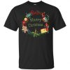 MERRY CHRISTMAS WREATH T-SHIRT GG37