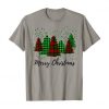 PLAID CHRISTMAS TREES T-SHIRT GG37