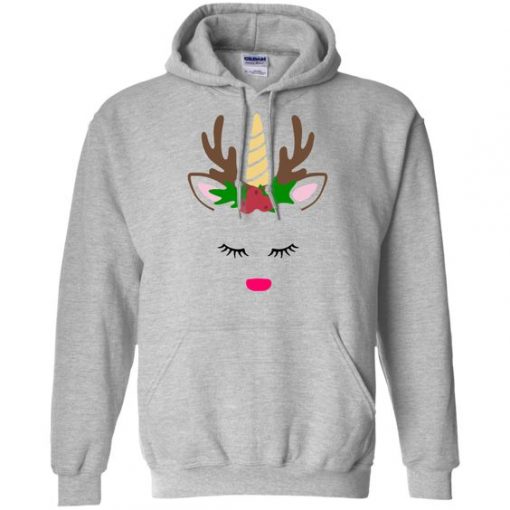 REINDEER UNICORN CHRISTMAS HOODIE GG37