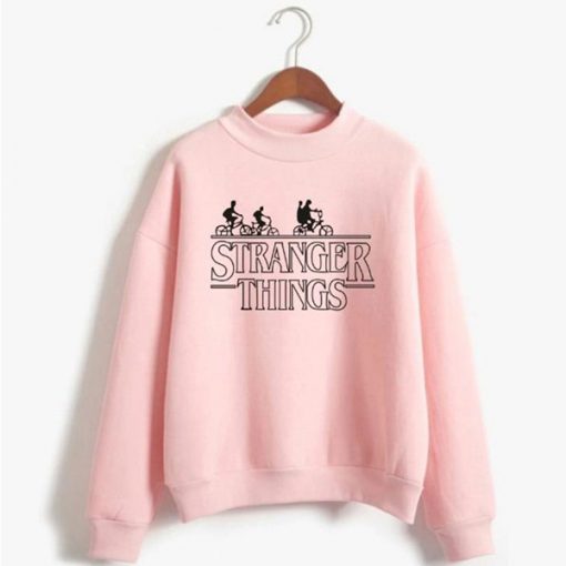 STRANGER THINGS PINK SWEATSHIRT DR23