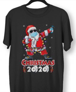 DABBING SANTA WITH MASK CHRISTMAS T-SHIRT DX23