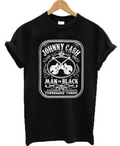 JOHNNY CASH THE MAN IN BLACK T-SHIRT CR37