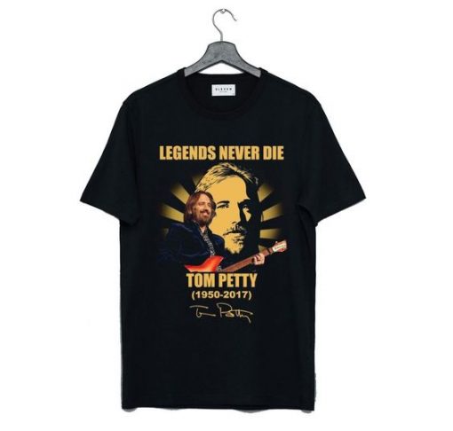 LEGENDS NEVER DIE TOM PETTY T-SHIRT CR37