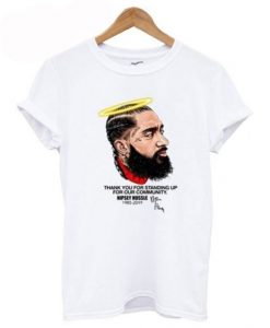 NIPSEY HUSSLE THANK YOU FOR STANDING UP T-SHIRT CR37