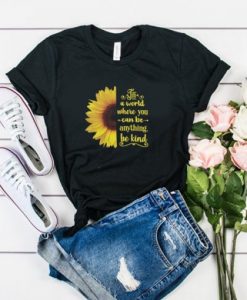 Be Kind Sunflower t-shirt drd