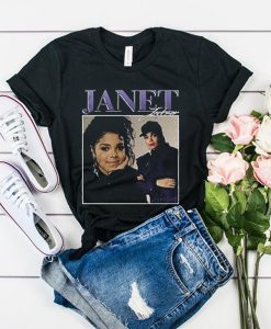 Portrait janet jackson graphic t shirt dx23