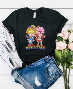 Rainbow Brite Strawberry Shortcake Besties T-SHIRT DX23