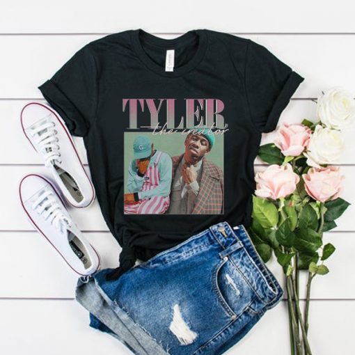 Tyler The Creator 90s Vintage Black Rapper t shirt dx23