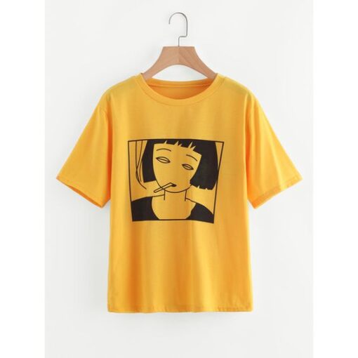 Girl Print Tee t-shirt drd