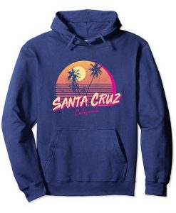 Retro Santa Beach Sunset hoodie drd