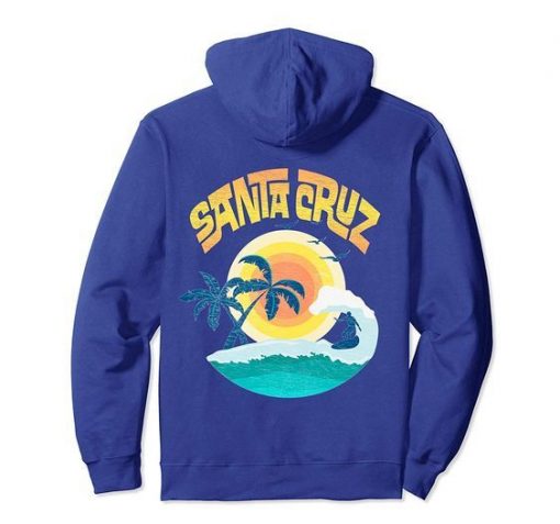 Retro Santa Cruz hoodie back drd