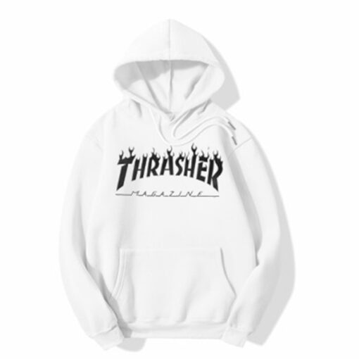 Thrasher Magazine White hoodie drd