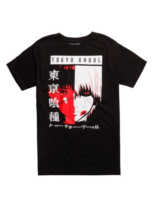 Tokyo Ghoul Kaneki Split Face T-Shirt drd