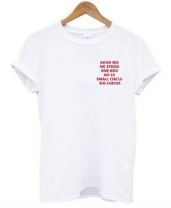 Good Sex No Stress No Boo No Ex Small Circle Big Checks t-shirt FT