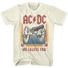 ACDC Salute Natural Adult T-Shirt DX23