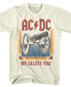 ACDC Salute Natural Adult T-Shirt DX23