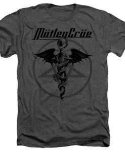 Motley Crue Dr Devil Adult Heather Classic T-Shirt DX23