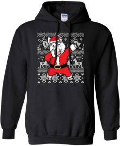 Dabbing Husky Santa Christmas Hoodie