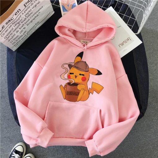 Funny Pokemon Pikachu Hoodie Pika Kawaii Sweatshirt