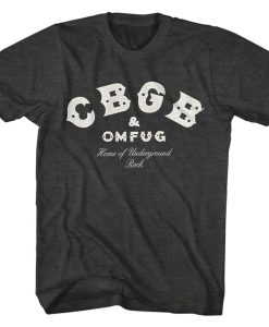 CBGB Logo Black Heather Adult T-Shirt DX23