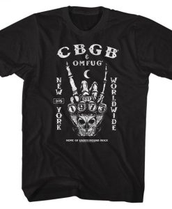 CBGB Worldwide Skull Hand Logo t-shirt dx23