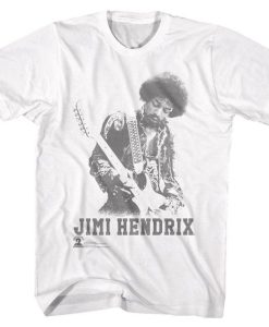 Jimi Hendrix Ghost Jimi White Adult T-Shirt DX23