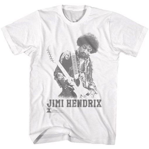 Jimi Hendrix Ghost Jimi White Adult T-Shirt DX23