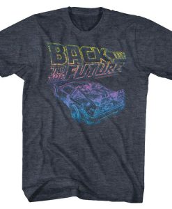 Back to the Future Distressed Rainbow T-shirt