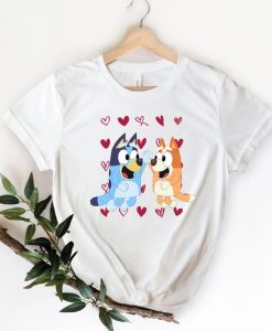 Bluey Heart design Valentine shirt